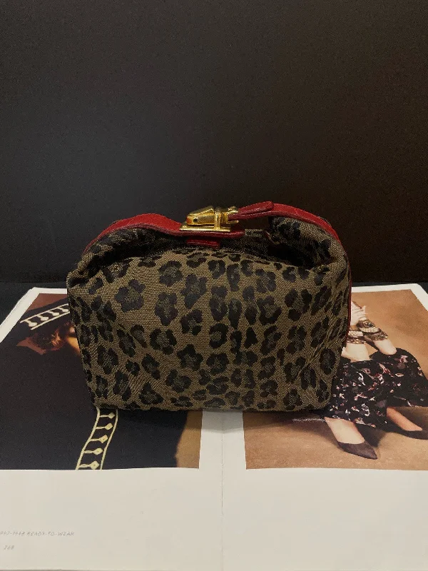 Fendi By The Way bags with a suede interior lining for a luxurious and soft feelFendi Vintage Leopard Print Vanity Bag Brown Small