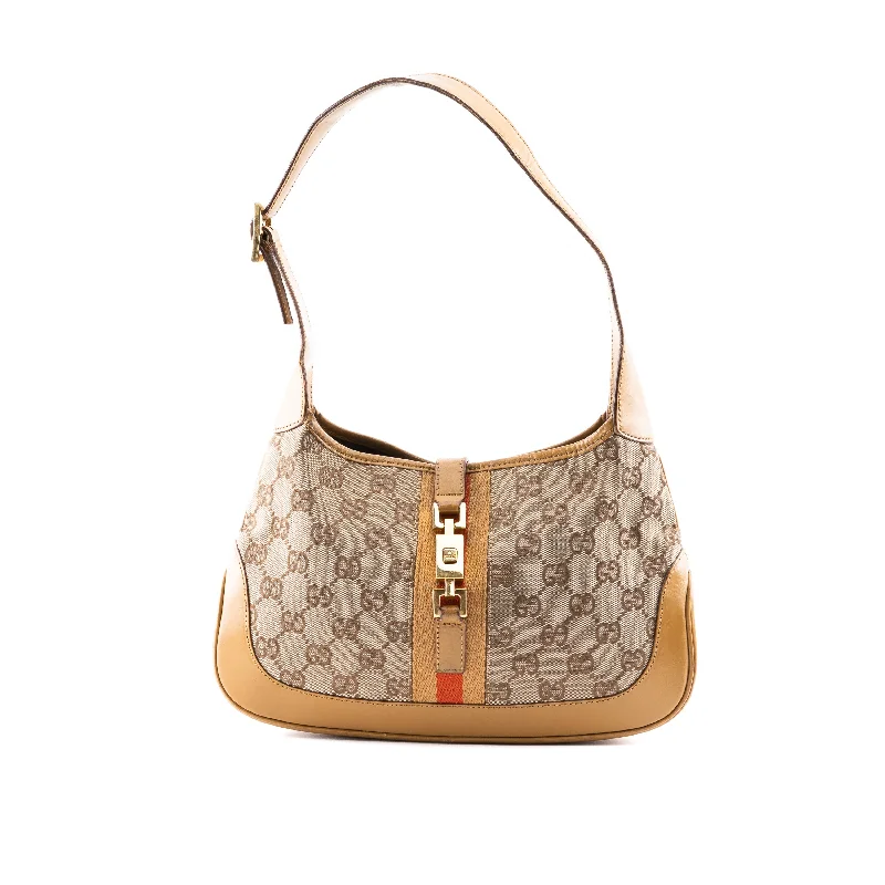 Women Gucci bags with a zip - around closure for securityWomen Gucci bags with a zip - around closure for securityBrown Beige Jackie Shoulder Bag