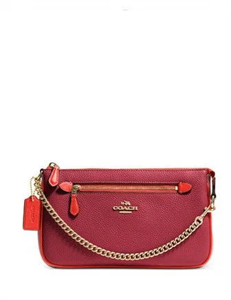 Coach crossbody bags with a keychain holder for practicalityCoach Nolita Wristlet 24 in Colorblock Pebble Leather