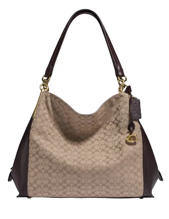 Coach Dempsey bags with a crystal - embellished C - logo for added luxuryCoach Signature Jacquard Dalton 31 Shoulder Bag