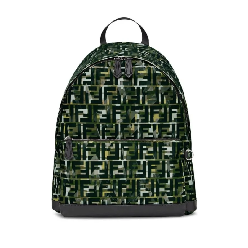 Fendi By The Way bags with a suede interior lining for a luxurious and soft feelFendi Unisex FF Multicolor Camouflage Backpack