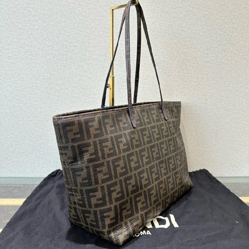 Fendi handbags with a holographic FF logo for a futuristic and trendy lookFendi Zucca Brown Canvas Tote Bag Large