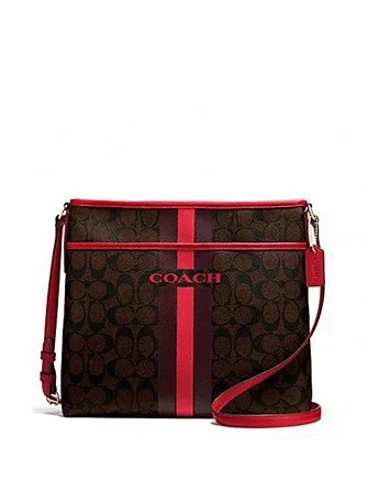 Coach Tabby bags with a classic turnlock closure for a timeless styleCoach Signature Varsity Stripe File Crossbody Bag