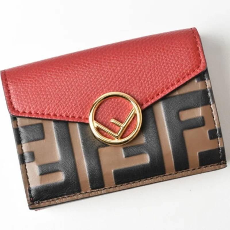 Fendi crossbody bags with a printed floral pattern for a feminine and romantic touchFendi outlet FENDI trifold wallet F is IS micro 8M0395 ROSSO red