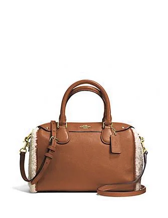 Ladies Coach Tabby bags with a detachable shoulder strapCoach Mini Bennett Satchel in Shearling and Leather