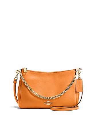 Coach Rogue bags with a detachable shoulder strap for versatile carryingCoach Carrie Crossbody Clutch in Pebble Leather