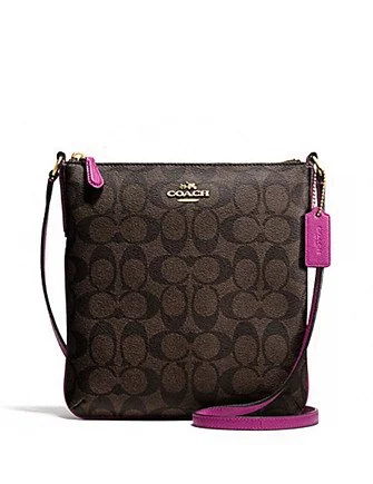 Coach crossbody bags with a detachable coin purse for added functionalityCoach North South Crossbody In Signature Coated Canvas