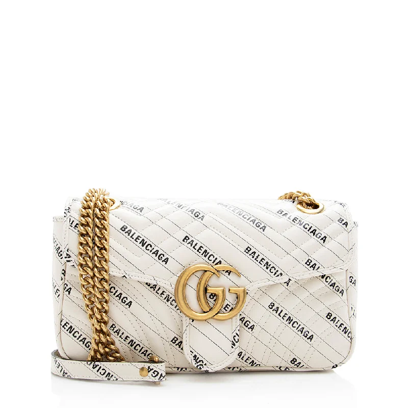 Balenciaga City bag with silver - tone rivetsGucci x Balenciaga Matelasse Leather GG Marmont The Hacker Project Small Bag