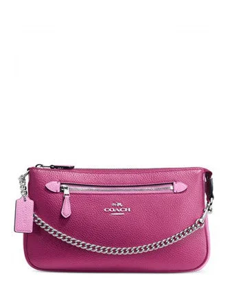 Coach bags with a zip - top closure and a front - pocket for quick accessCoach Nolita Wristlet 24 in Colorblock Leather