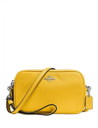 Coach bags with a front - zip pocket for small items like keys and cardsCoach Crossbody Clutch in Pebble Leather