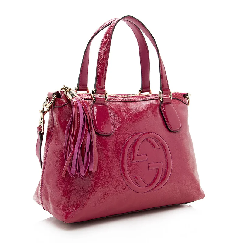 Ladies Gucci Dionysus bags in a pastel colorLadies Gucci Dionysus bags in a pastel colorGucci Patent Leather Soho Working Tote (SHF-17644)