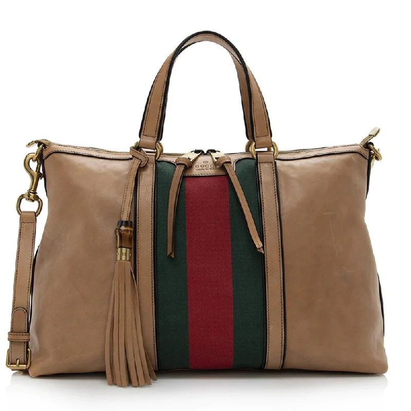 Gucci tote bags for women with a double - handle designGucci tote bags for women with a double - handle designGucci Leather Rania Tote (SHF-14458)