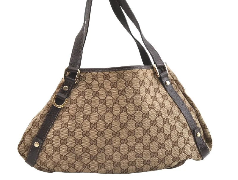 Women Gucci Sylvie bags with a detachable ribbon detailWomen Gucci Sylvie bags with a detachable ribbon detailAuthentic GUCCI Abbey Shoulder Tote Bag GG Canvas Leather 130736 Brown 1891K