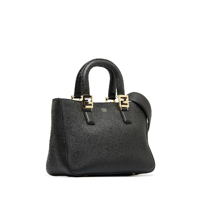 Ladies Fendi shoulder bags with a tassel - decorated zipper for added charm and styleFendi Small FF Tote (SHG-zMpism)