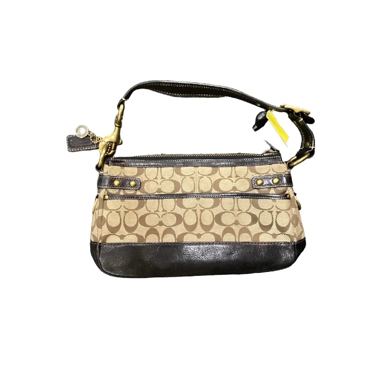 Ladies Coach shoulder bags with a tassel - decorated zipper for added charmHandbag Designer By Coach  Size: Small