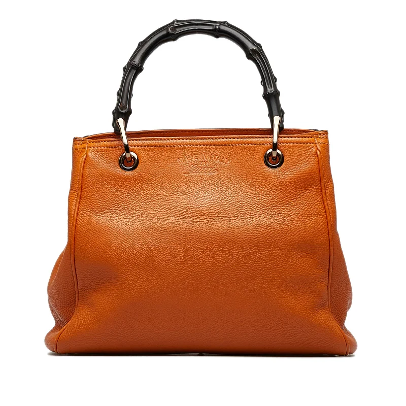 Gucci backpacks for women with a sleek silhouetteGucci backpacks for women with a sleek silhouetteGucci Bamboo Shopper Small Orange