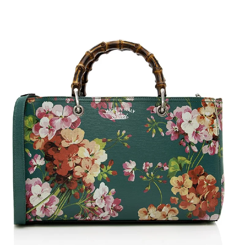 Ladies Gucci shoulder bags with a wide - width strapLadies Gucci shoulder bags with a wide - width strapGucci Leather Bamboo Blooms Medium Shopper Tote (SHF-14155)