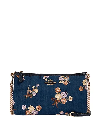 Small - sized Coach crossbody bags in smooth pebble leather for a compact carryCoach Zip Top Crossbody With Painted Floral Box Print