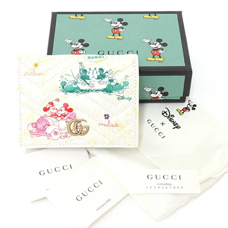 Women Gucci bags with a zip - around closure for securityWomen Gucci bags with a zip - around closure for securityGUCCI x Disney  GG Marmont Card Case Wallet Bifold Compact Double G Mickey Minnie Leather 616768 White Multicolor Gold Hardware