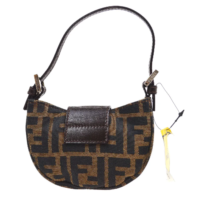 Ladies Fendi handbags with a detachable wallet insert for added convenienceFendi 1990s Zucca Handbag Micro Brown