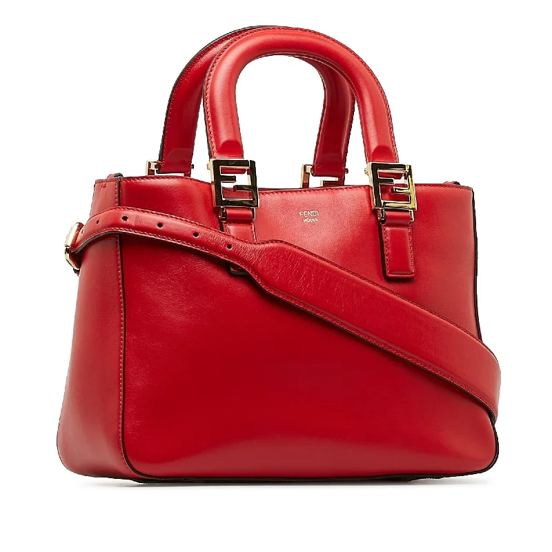 Fendi bags with a detachable mirror inside for quick touch - ups and groomingFendi Small Glacier FF Tote (SHG-7W5OO2)