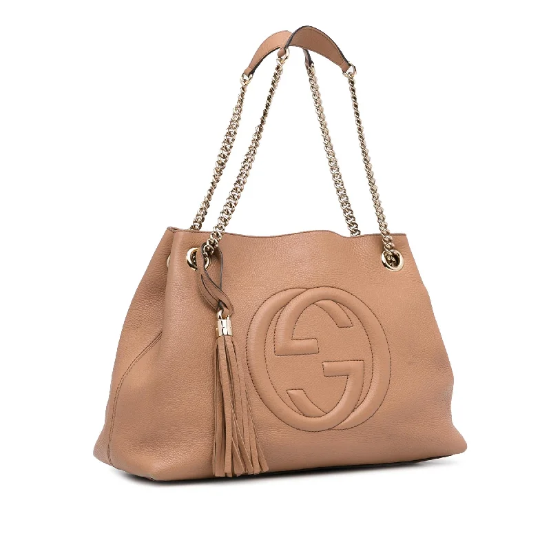 Gucci handbags for women with a back - zip pocketGucci handbags for women with a back - zip pocketGucci Soho Chain Tote (SHG-e996dt)