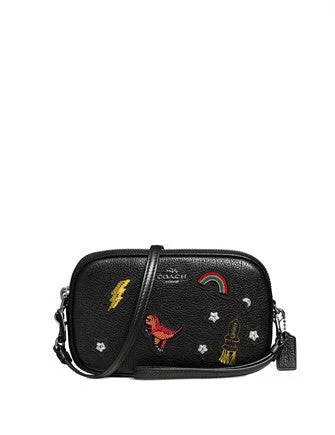 Coach Borough bags with a removable interior organizerCoach Crossbody Clutch in Grain Leather with Souvenir Embroidery