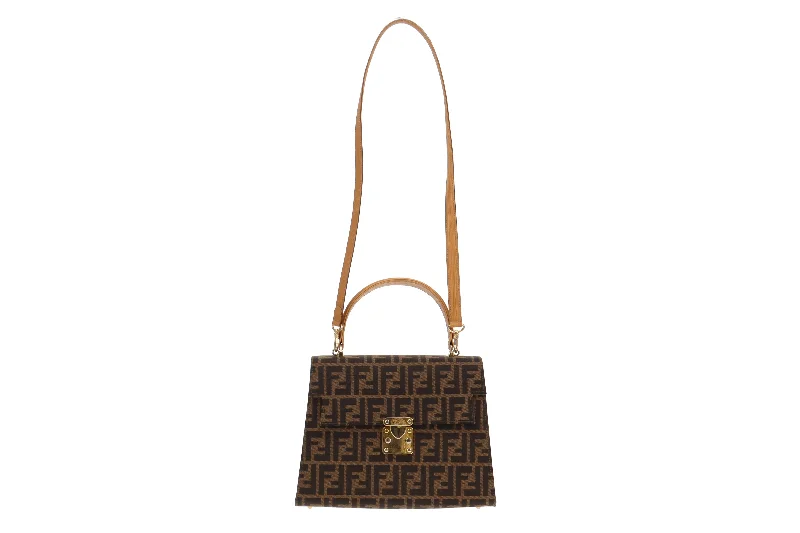 Ladies Fendi shoulder bags with a magnetic - closure flap for easy opening and closingFendi Vintage Zucchino Kelly Bag