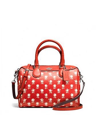 Ladies Coach crossbody bags with a single - strap design for simplicityCoach Mini Bennett Satchel In Badlands Floral Print