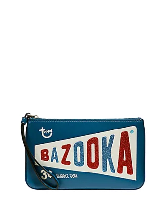 Coach Borough bags with a structured silhouette and a magnetic - snap closureCoach Large Wristlet With Bazooka Motif