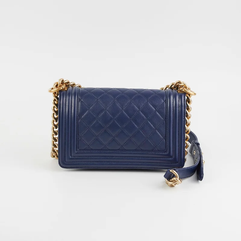 Chanel Classic Flap Bag for Evening PartyChanel Boy Small Blue