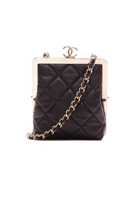 Chanel New Arrival Handbag with Gold HardwarePlexi Quilted CC Clutch