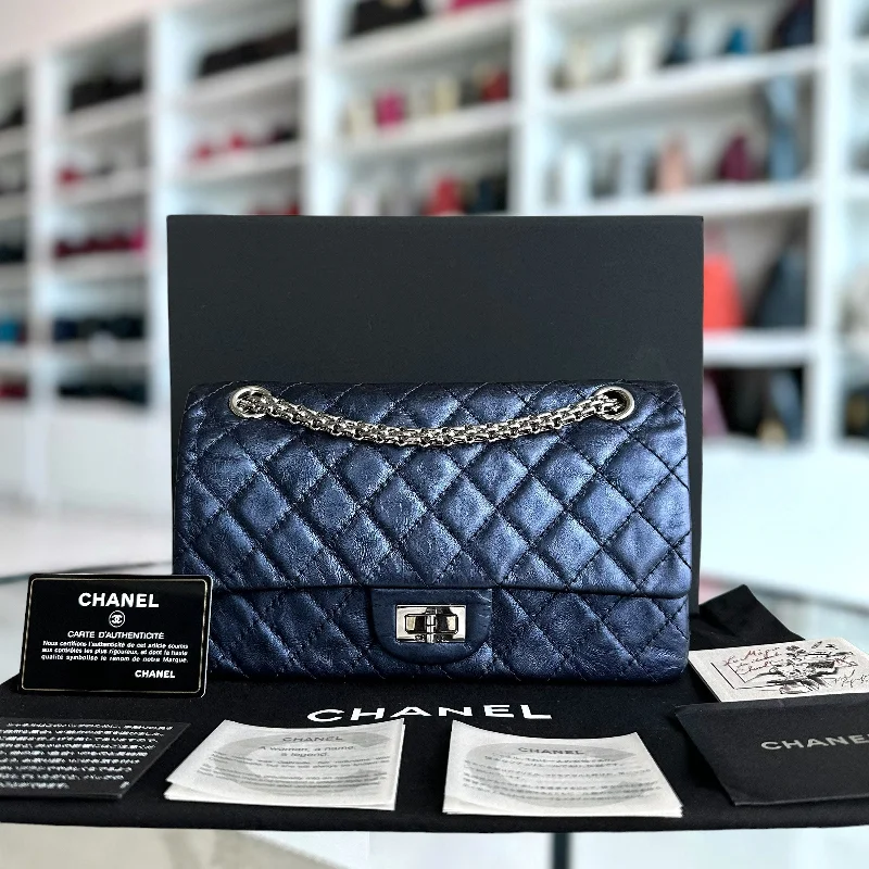 Chanel Limited Edition Handbag for Collectors2.55 Medium 225 Reissue Calfskin Iridescent Blue SHW No 11