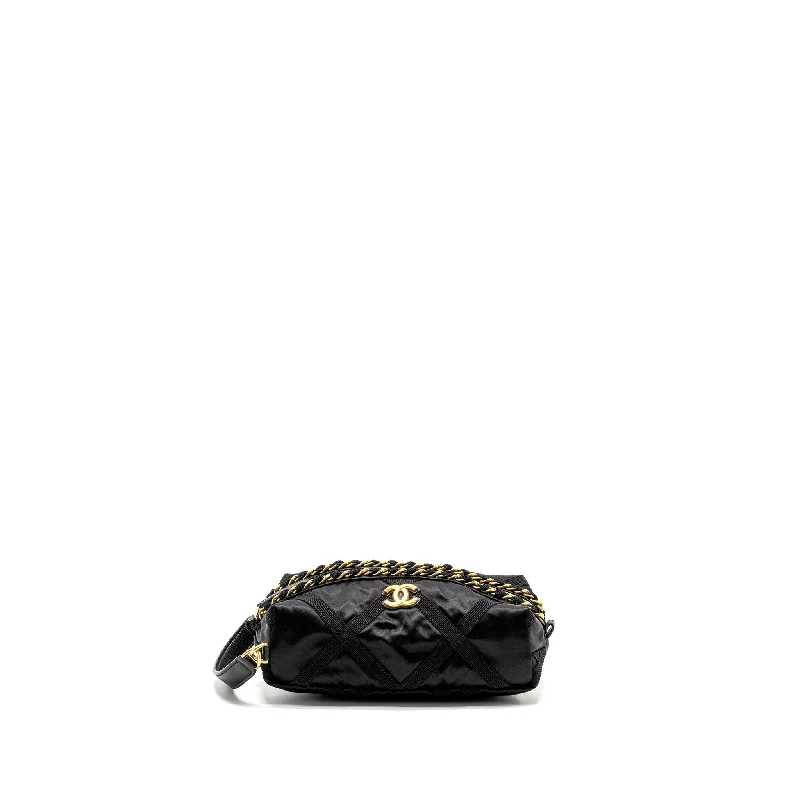 Chanel Limited Edition Handbag for CollectorsChanel 22p Travel Pouch With Sleep Mask Nylon Black GHW