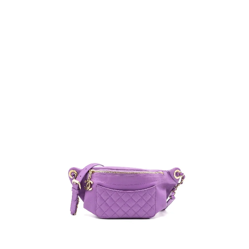 Chanel Limited Edition Handbag for CollectorsChanel Belt bag Lambskin Purple LGHW