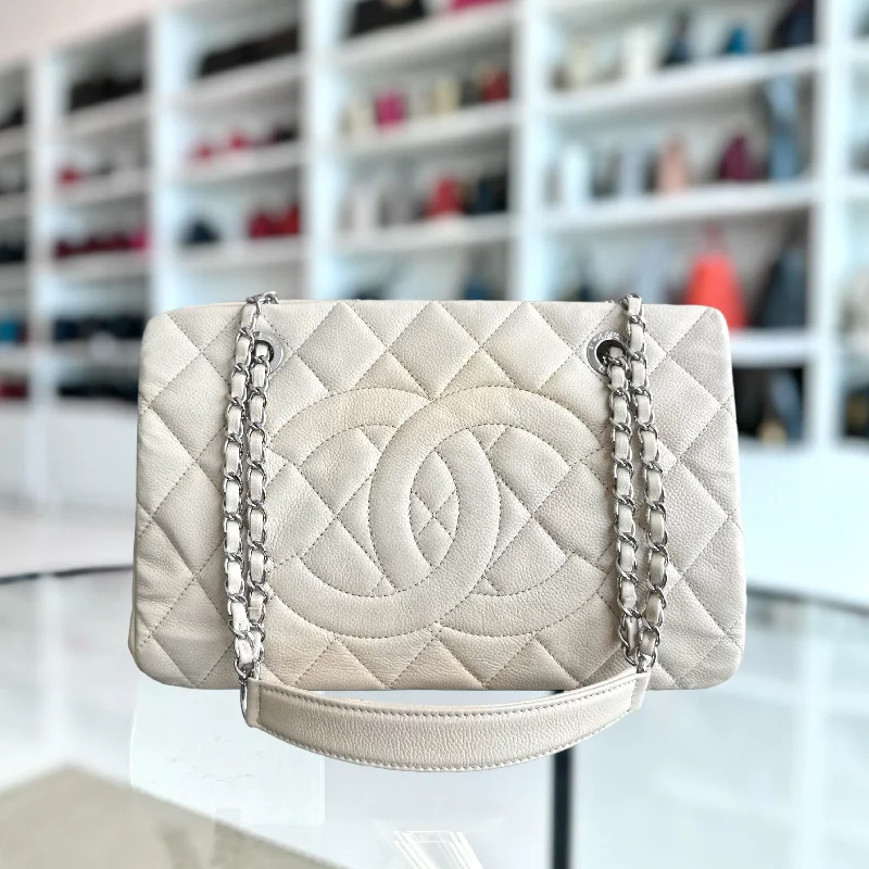 Chanel New Arrival Handbag with Gold HardwareCaviar PTT Petite Timeless Calfskin Leather Beige SHW No 15