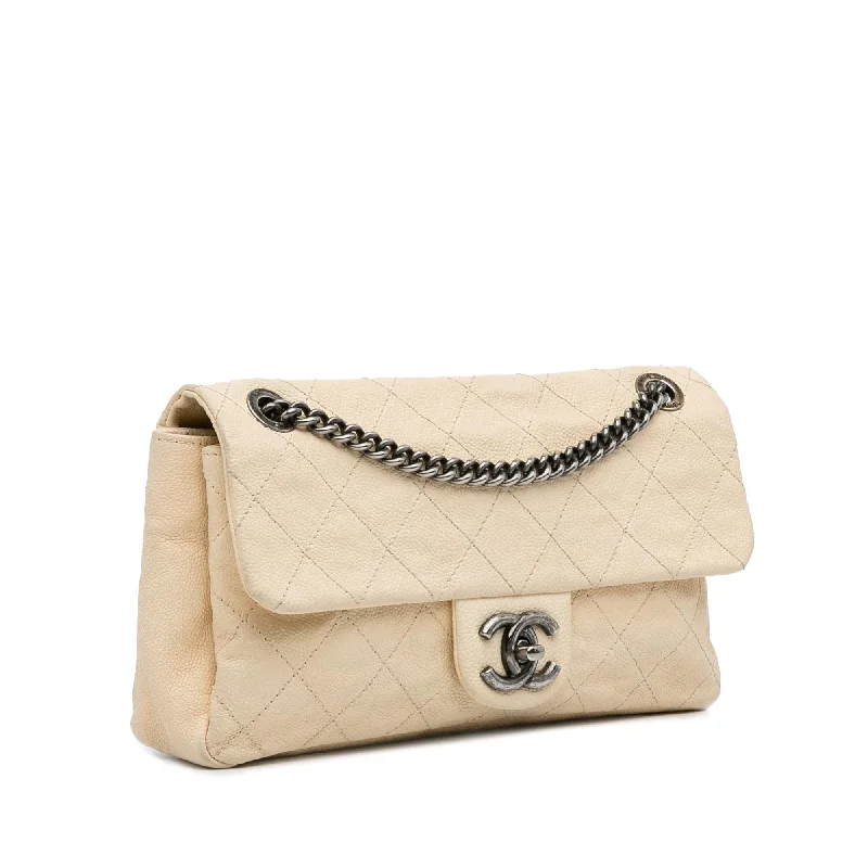 Chanel Handbag with Adjustable Strap for ComfortChanel CC Quilted Aged Calfskin Flap Bag (nEKvVn)