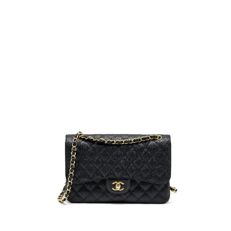 Chanel Quilted Leather Shoulder Bag for FashionistasChanel Classic jumbo double flap bag caviar black GHW