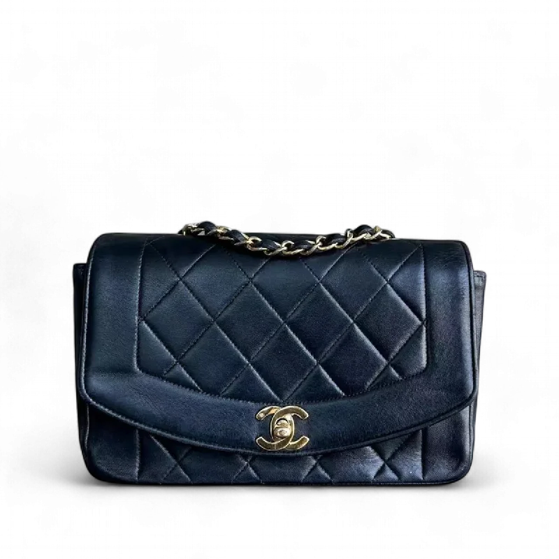 Chanel Black Handbag for Business MeetingsDiana Small 23CM Vintage Quilted Lambskin Black Golden Hardware Series 2