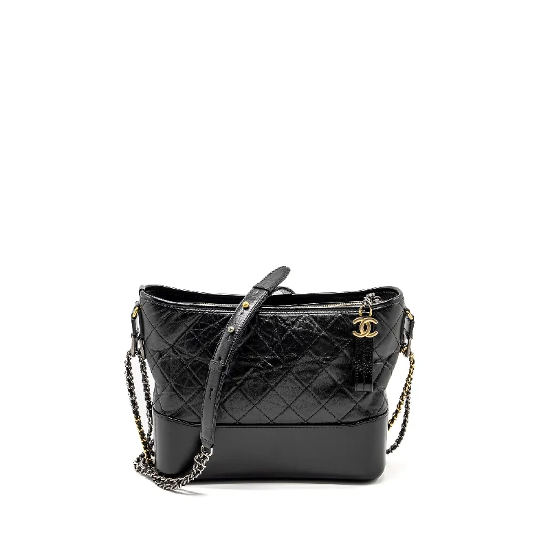 Chanel Lightweight Handbag for Daily ErrandsChanel Gabrielle Hobo Bag Calfskin BLACK Multicolour Hardware