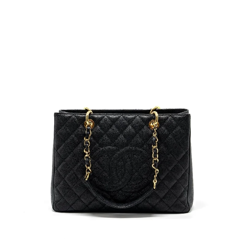 Chanel Quilted Leather Shoulder Bag for FashionistasChanel grand shopping tote bag caviar Black GHW