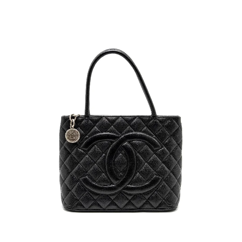 Chanel Medium Tote Bag for Office LadiesChanel Medallion Tote Bag Caviar Black SHW