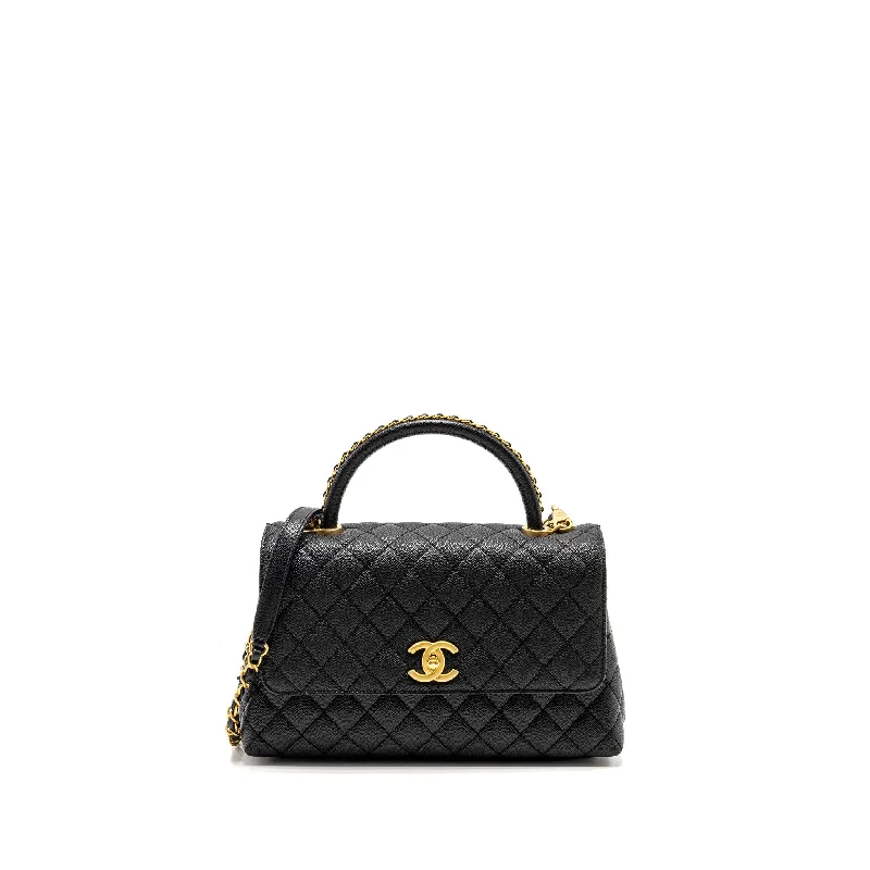 Chanel Chain Strap Handbag for Everyday UseChanel Medium Coco Handle Limited Edition Caviar Black GHW (microchip)