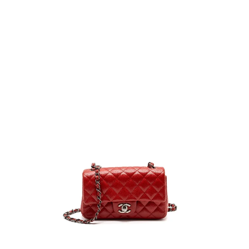 Chanel Classic Flap Bag for Evening PartyChanel mini rectangular flap bag caviar red ruthenium hardware