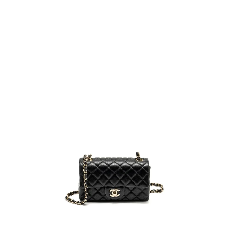 Chanel Quilted Leather Shoulder Bag for FashionistasChanel Mini Rectangular Flap Bag Lambskin Black LGHW (microchip)