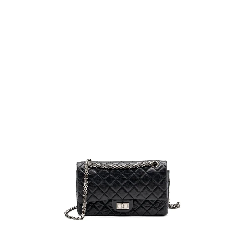 Chanel Luxury Handbag for High - End EventsChanel small 2.55 reissue flap bag aged calfskin black ruthenium hardware