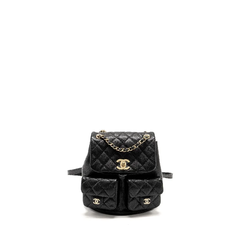 Chanel Chain Strap Handbag for Everyday UseChanel Triple Pack Backpack Caviar Black LGHW (Microchip)