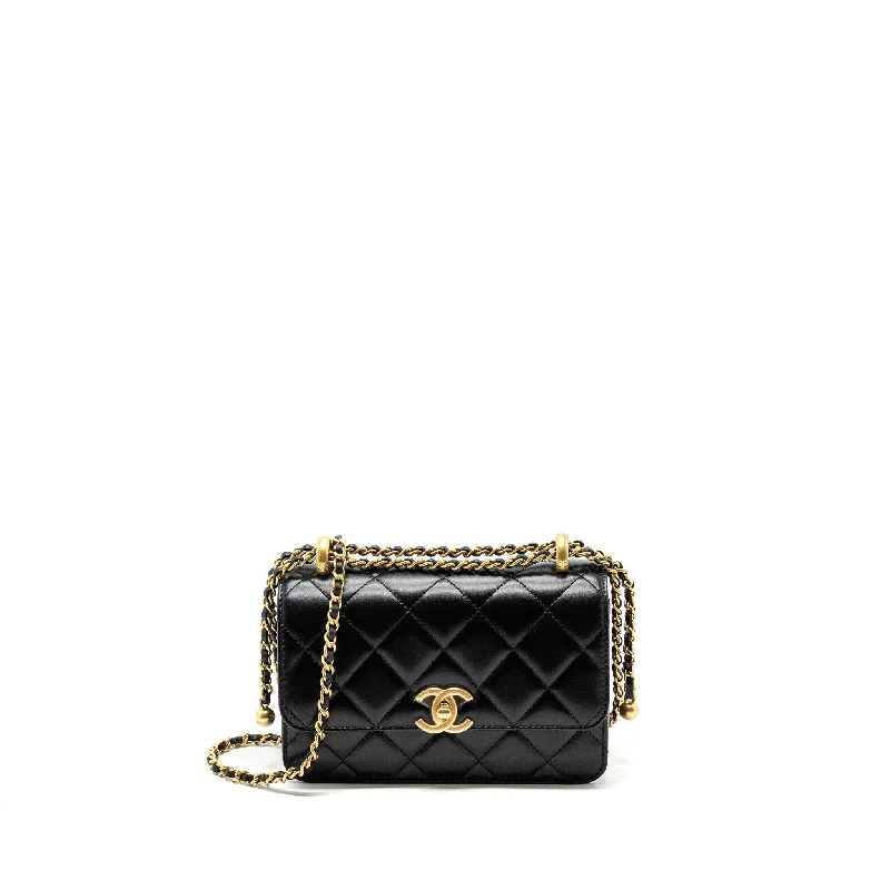 Chanel Chain Strap Handbag for Everyday UseChanel 24c Gold Crush Mini Flap Bag Calfskin Black GHW (Microchip)