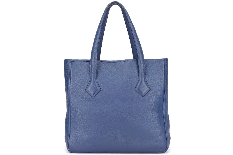 Hermes Bags with Reflective Elements for Safety at NightHermes Victoria Tote Bag (Stamp K 2007) width 32cm, Blue Brighton, Clemence Leather, with Dust Cover