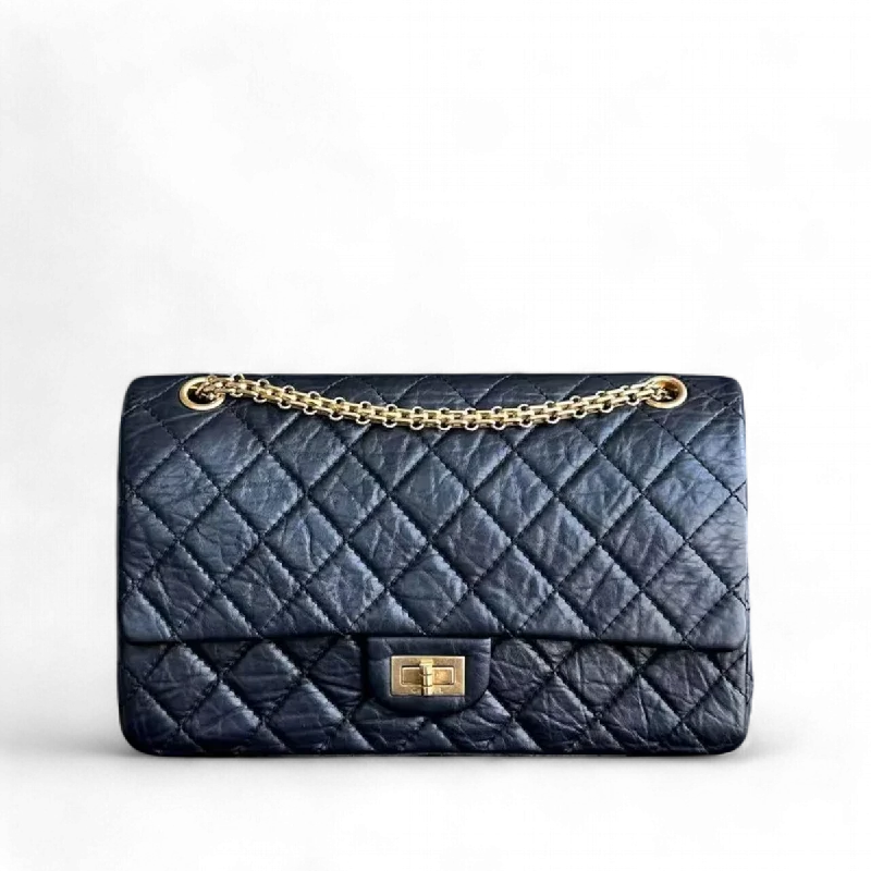 Chanel Vintage Inspired Handbag for Retro Lovers[Ready Stock] Chanel Reissue 2.55 226 Medium Quilted Calfskin Black Golden Hardware Series 13